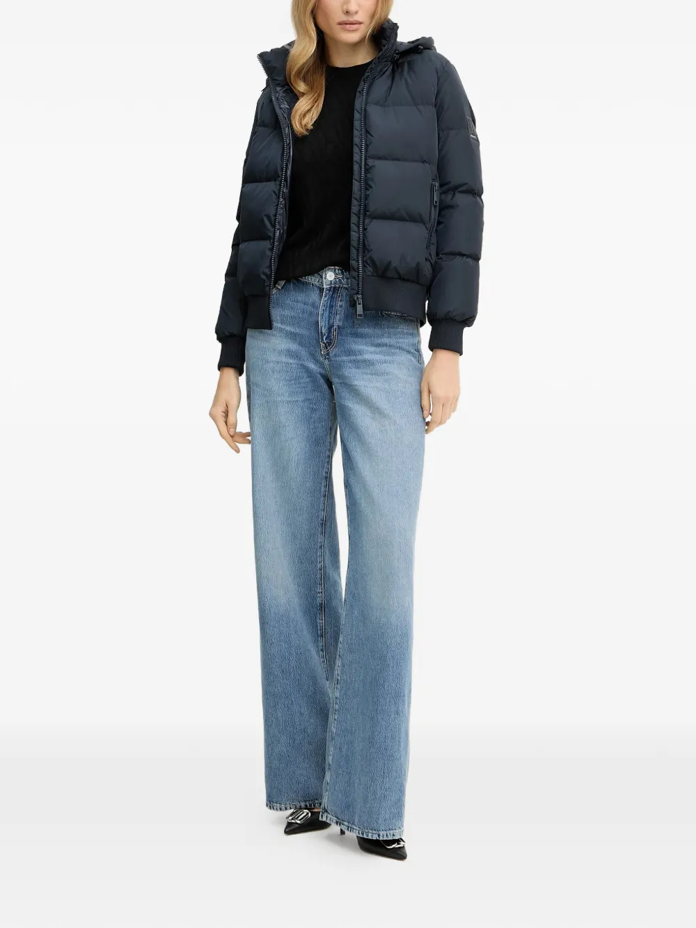  Armani Exchange Pull à Design Texturé - Noir 