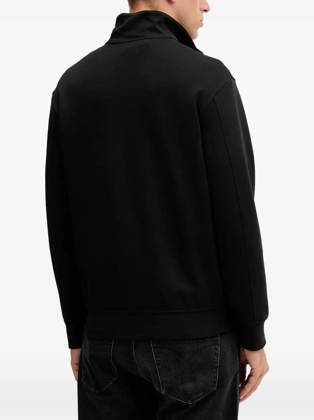  Armani Exchange Zip Collared Sweatshirt - Black 