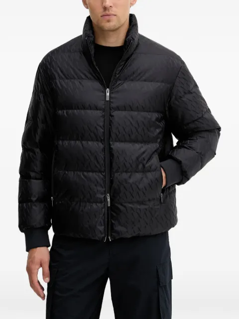 Armani Exchange logo-print puffer jacket