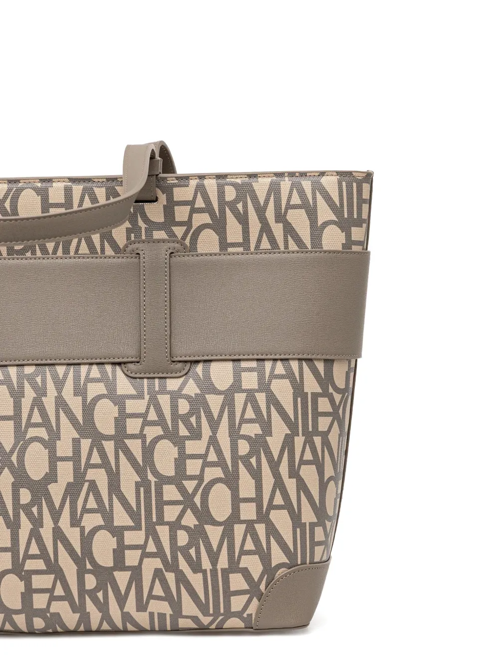  Armani Exchange Logo-appliqué Patterned Tote Bag - Neutrals 
