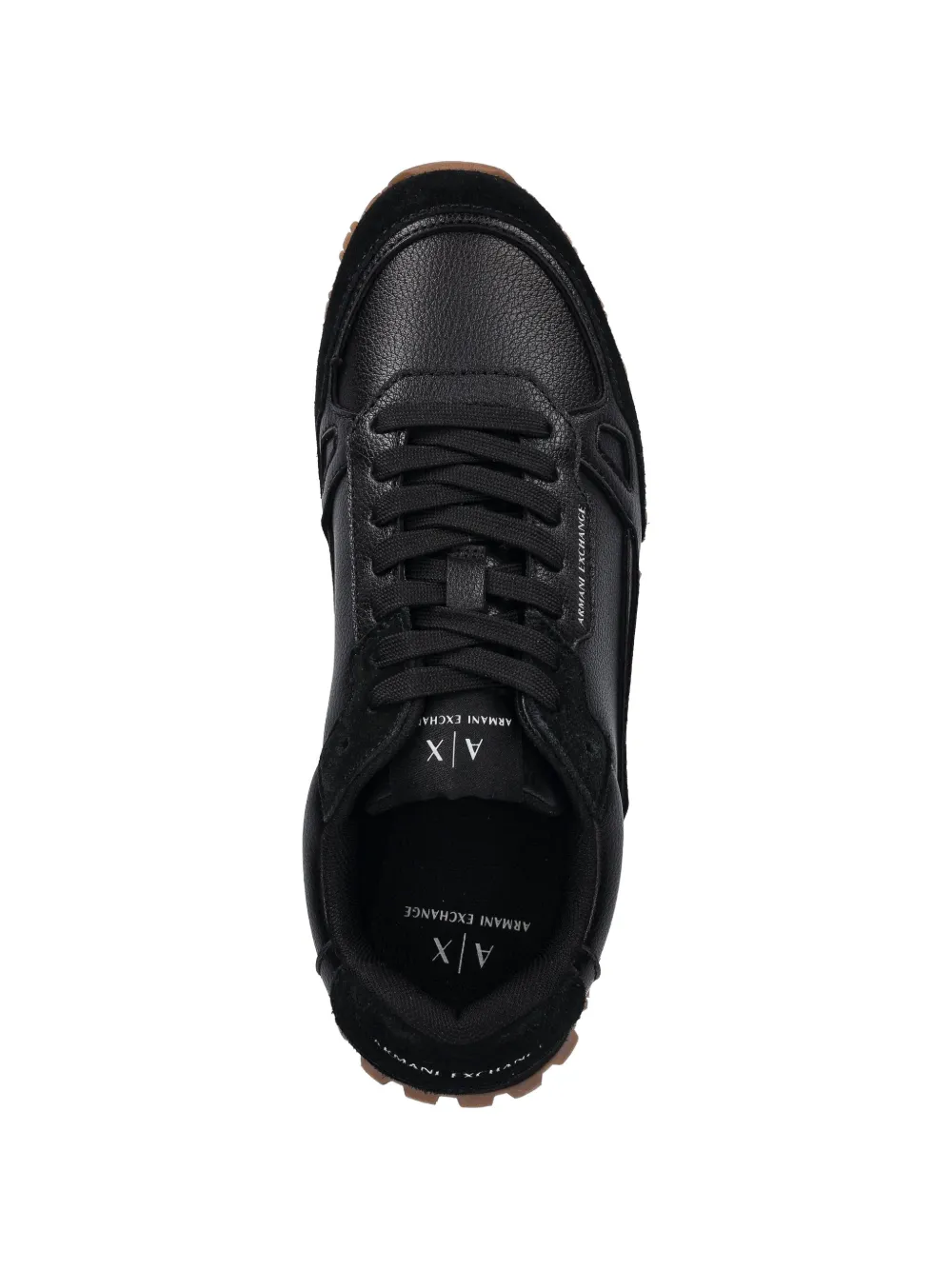 Armani Exchange panelled sneakers Zwart