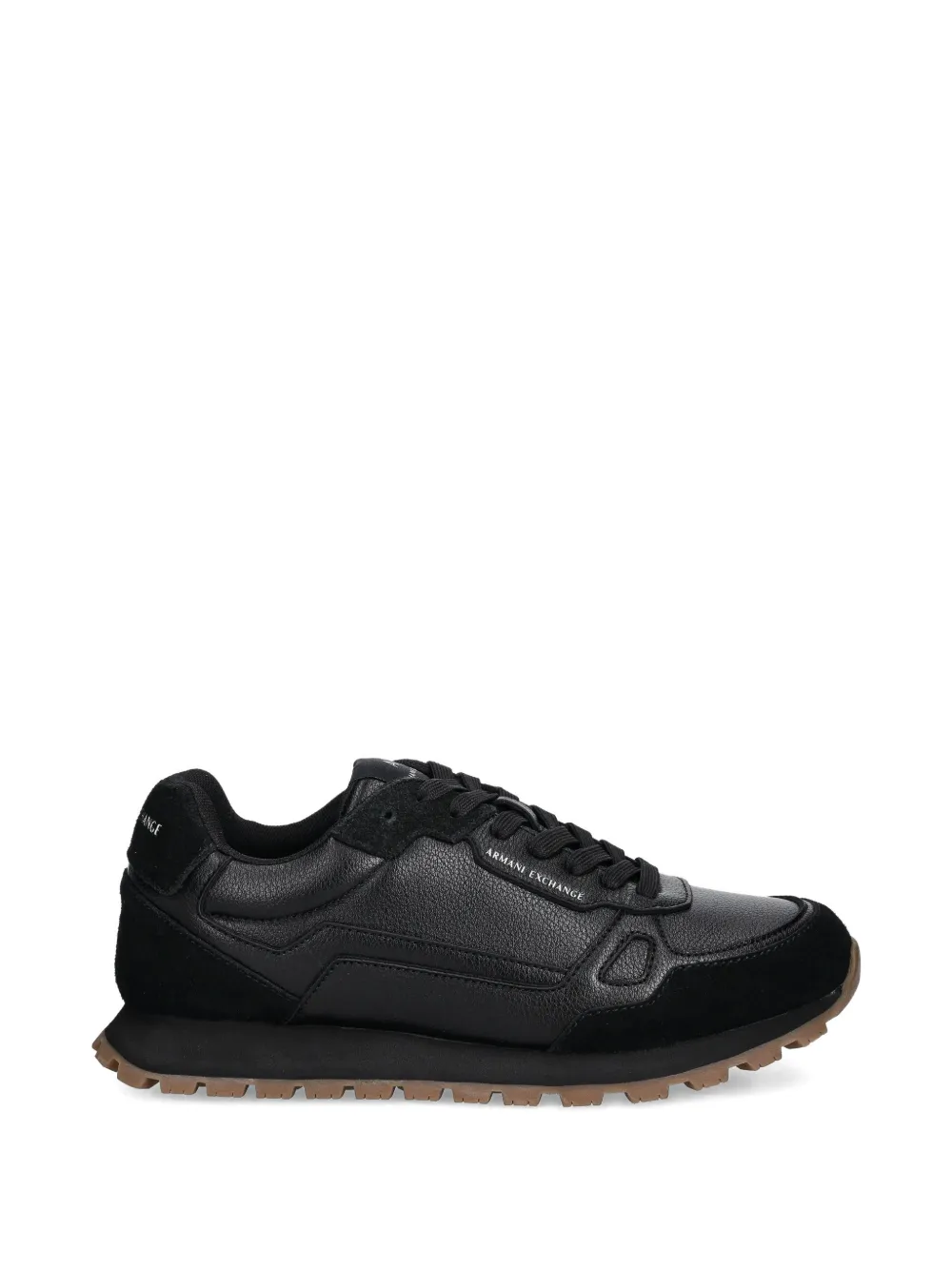 Armani Exchange panelled sneakers Zwart
