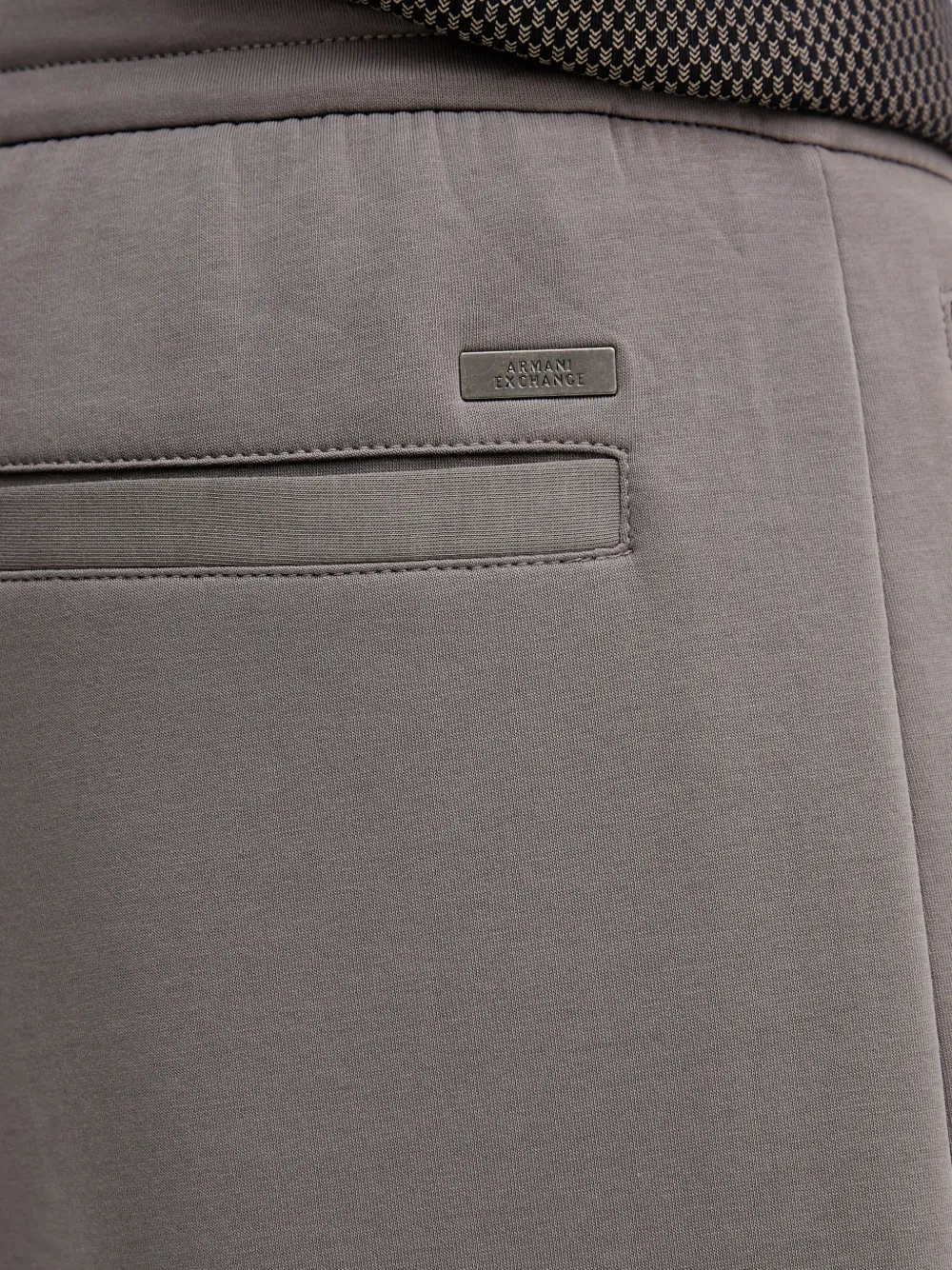 Armani Exchange Trainingsbroek met logoplakkaat en trekkoord Grijs