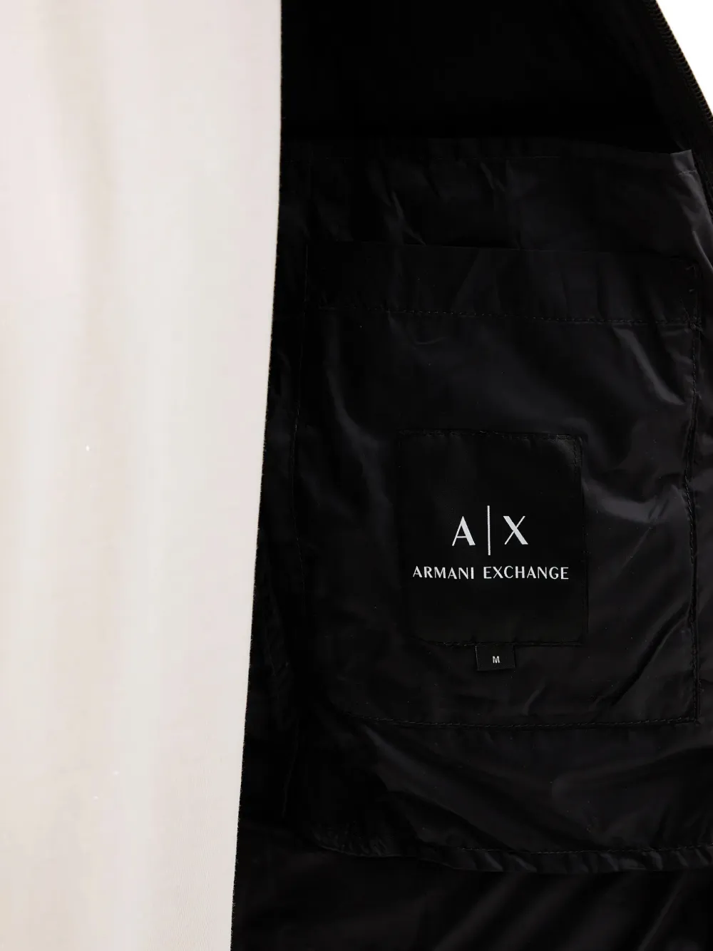 Armani Exchange Gewatteerd jack Zwart