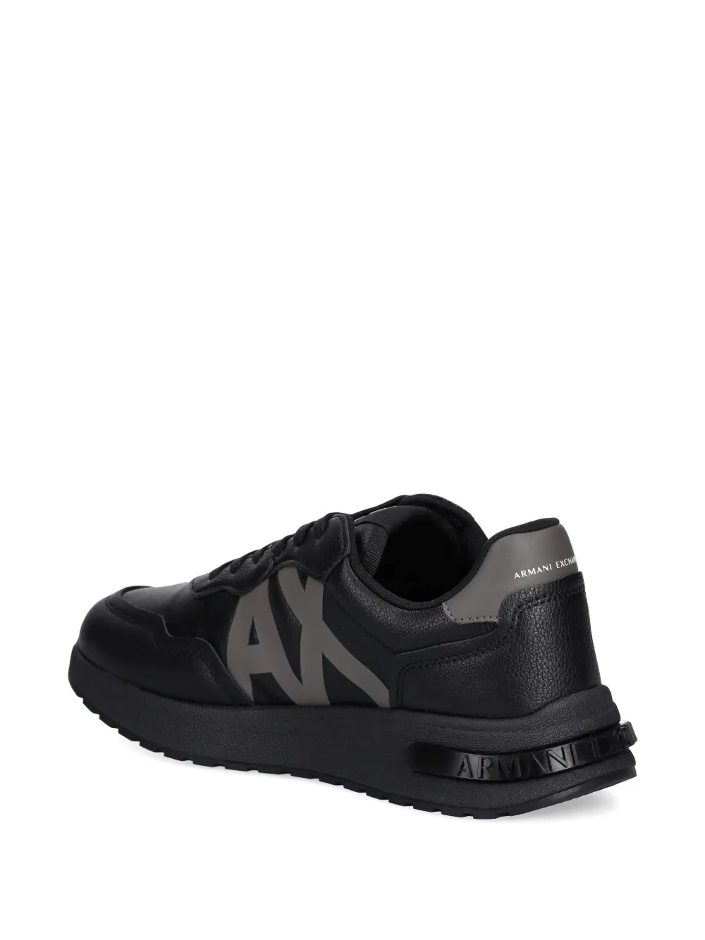 Armani Exchange logo lettering sneakers Zwart