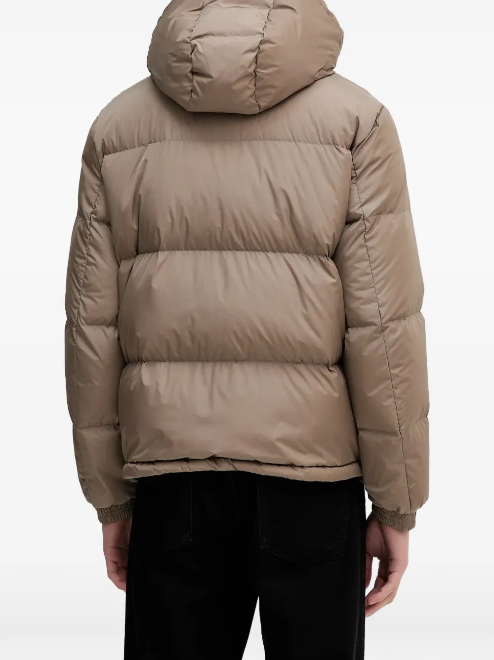 Armani Exchange Donsjack met capuchon Beige