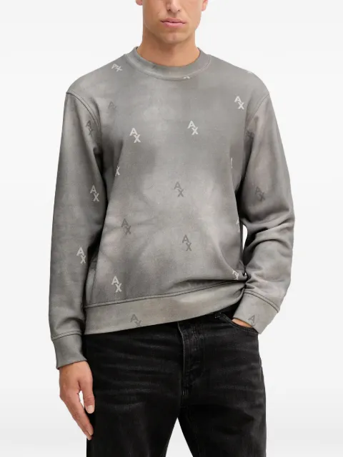 Armani Exchange logo crew neck sweater