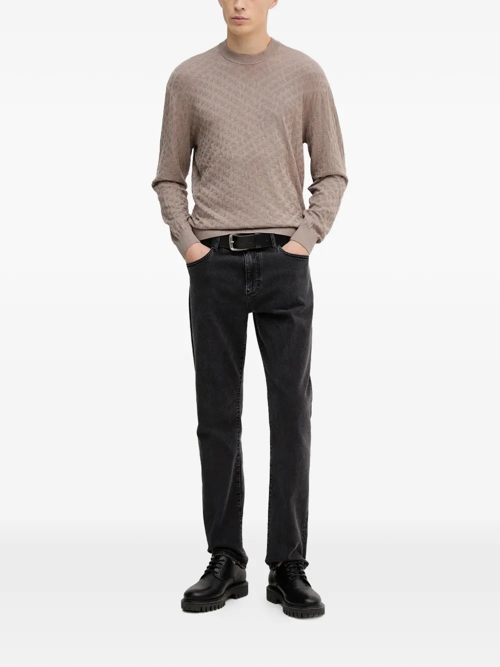 Armani Exchange 패턴 크루 넥 스웨터 | 스웨터 | Image 2