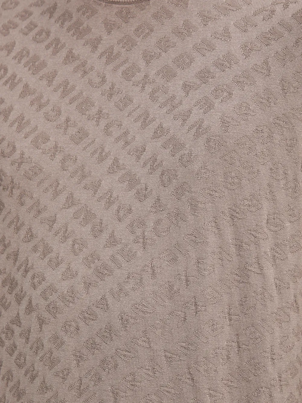 Armani Exchange Trui met patroon en ronde hals Beige