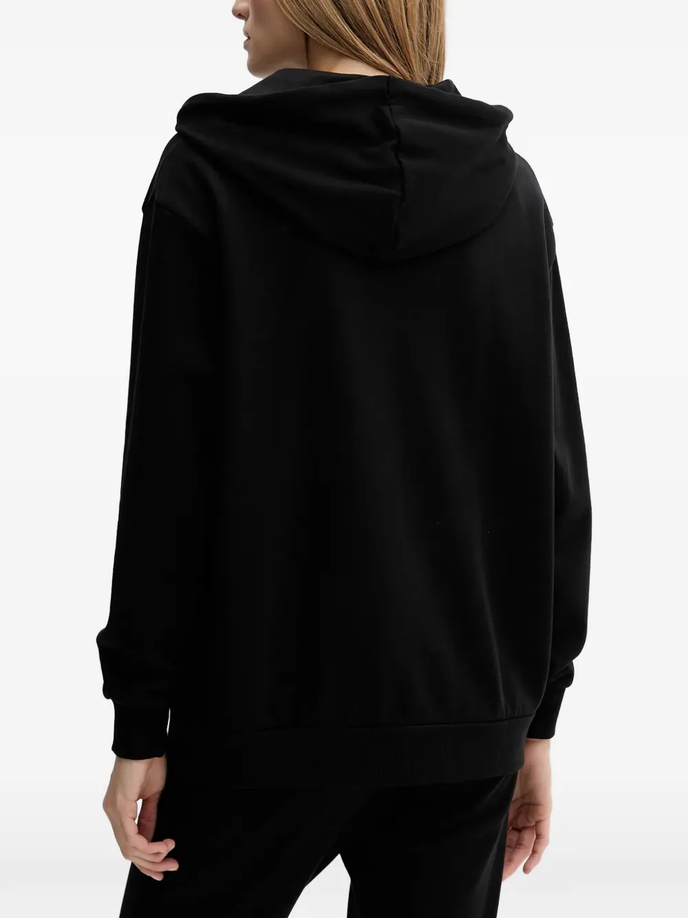 Armani Exchange Drawstring Zip-up Top - Black 