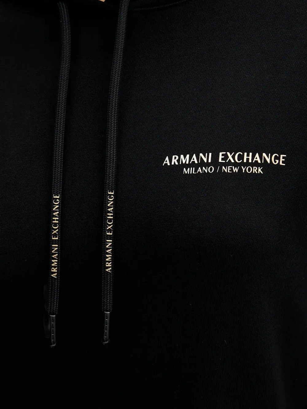 Armani Exchange Mini-jurk met capuchon en trekkoord Zwart