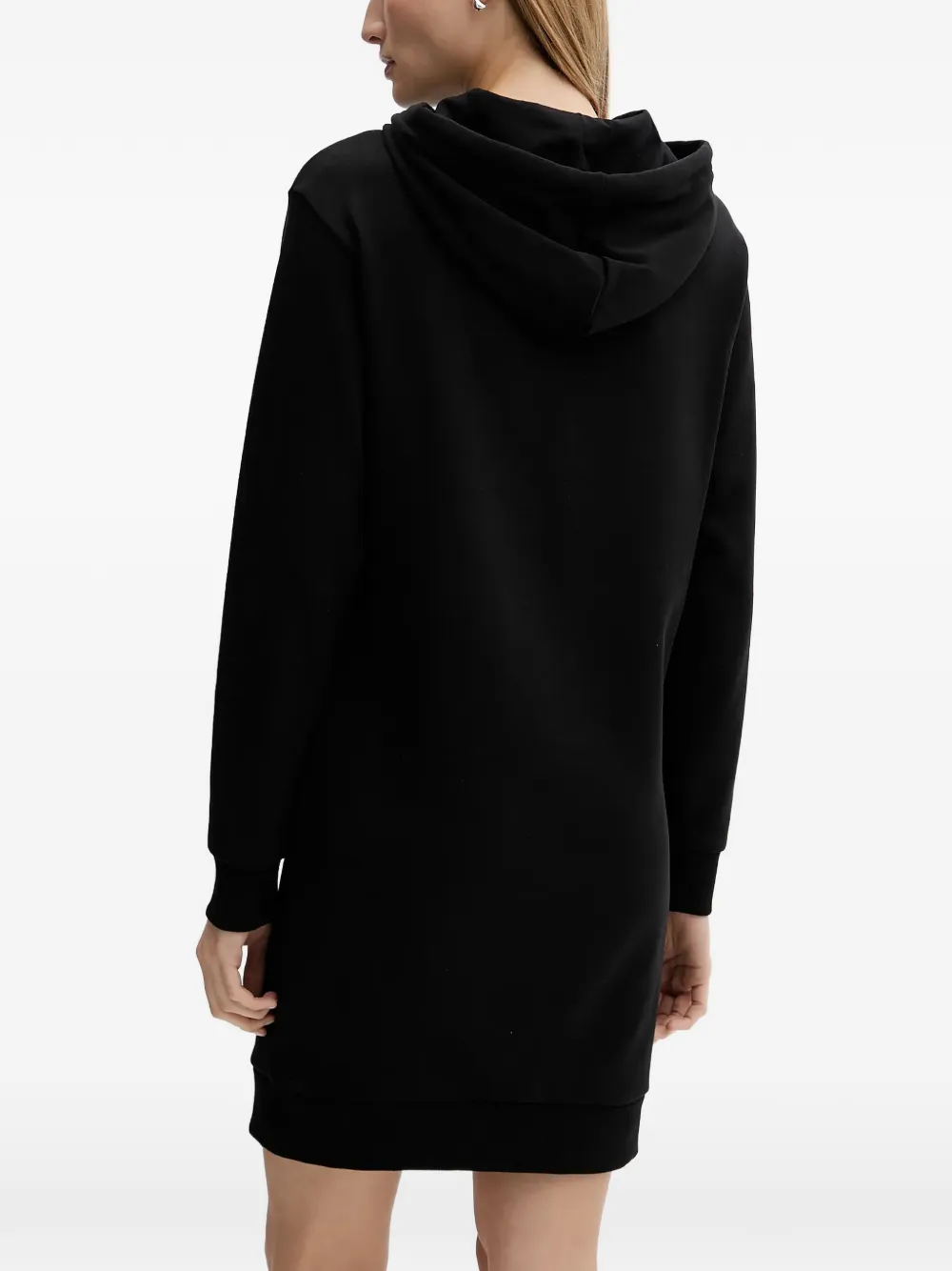 Armani Exchange Mini-jurk met capuchon en trekkoord Zwart