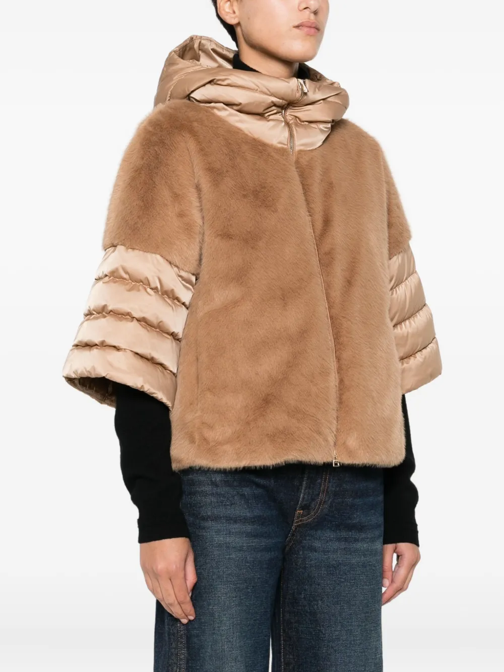 Herno Gevoerd jack met capuchon Bruin