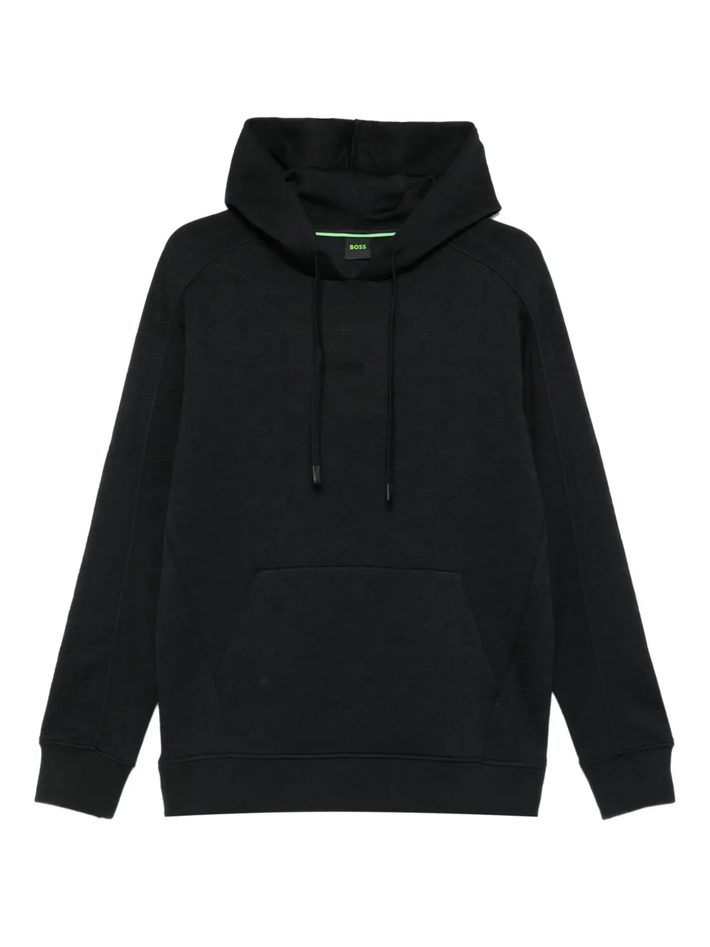 BOSS patterned-jacquard hoodie | Black | Image 1