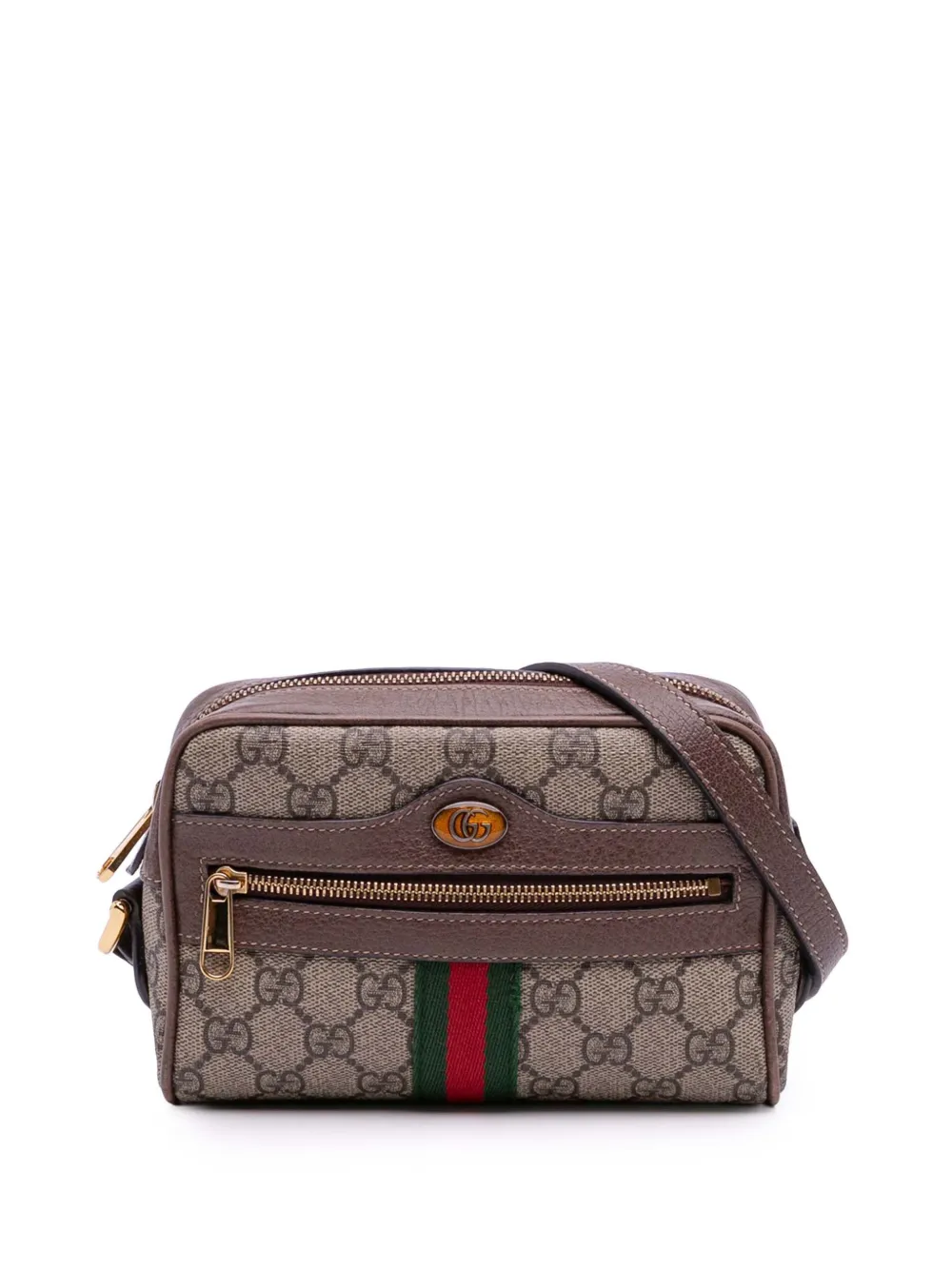 Gucci Pre-Owned 2016-2025 Mini GG Supreme Ophidia crossbody bag | Brown | Image 1