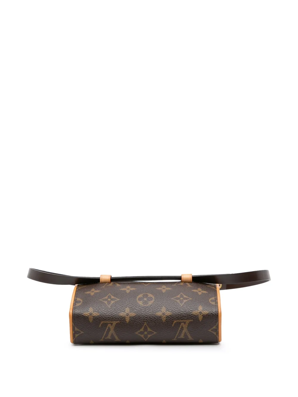 Pre-owned Louis Vuitton 2004 Monogram Pochette Florentine Belt Bag In Brown