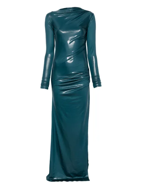 THE ANDAMANE long-sleeve draped dress
