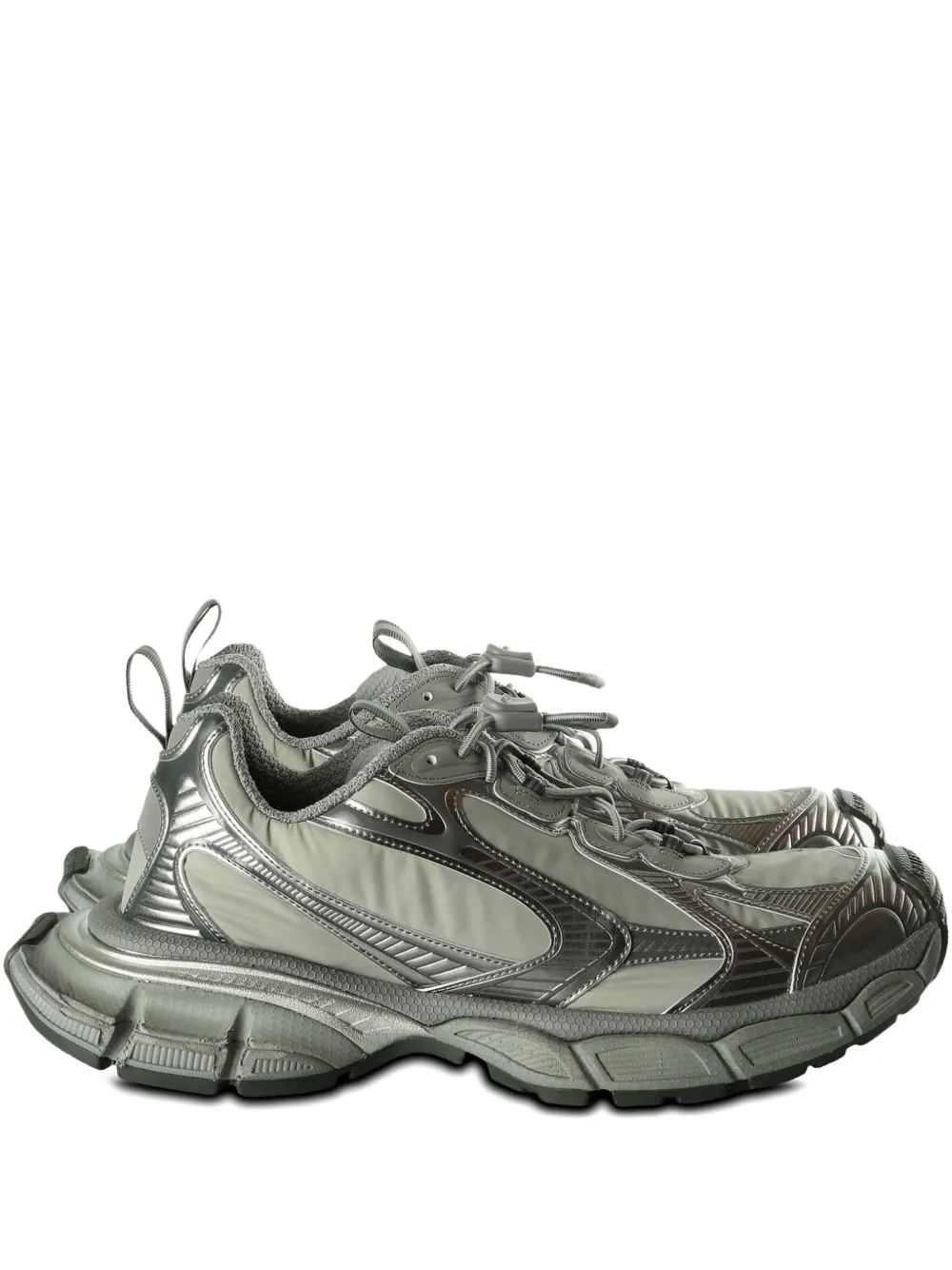 Balenciaga 3XL panelled lace-up sneakers Grijs