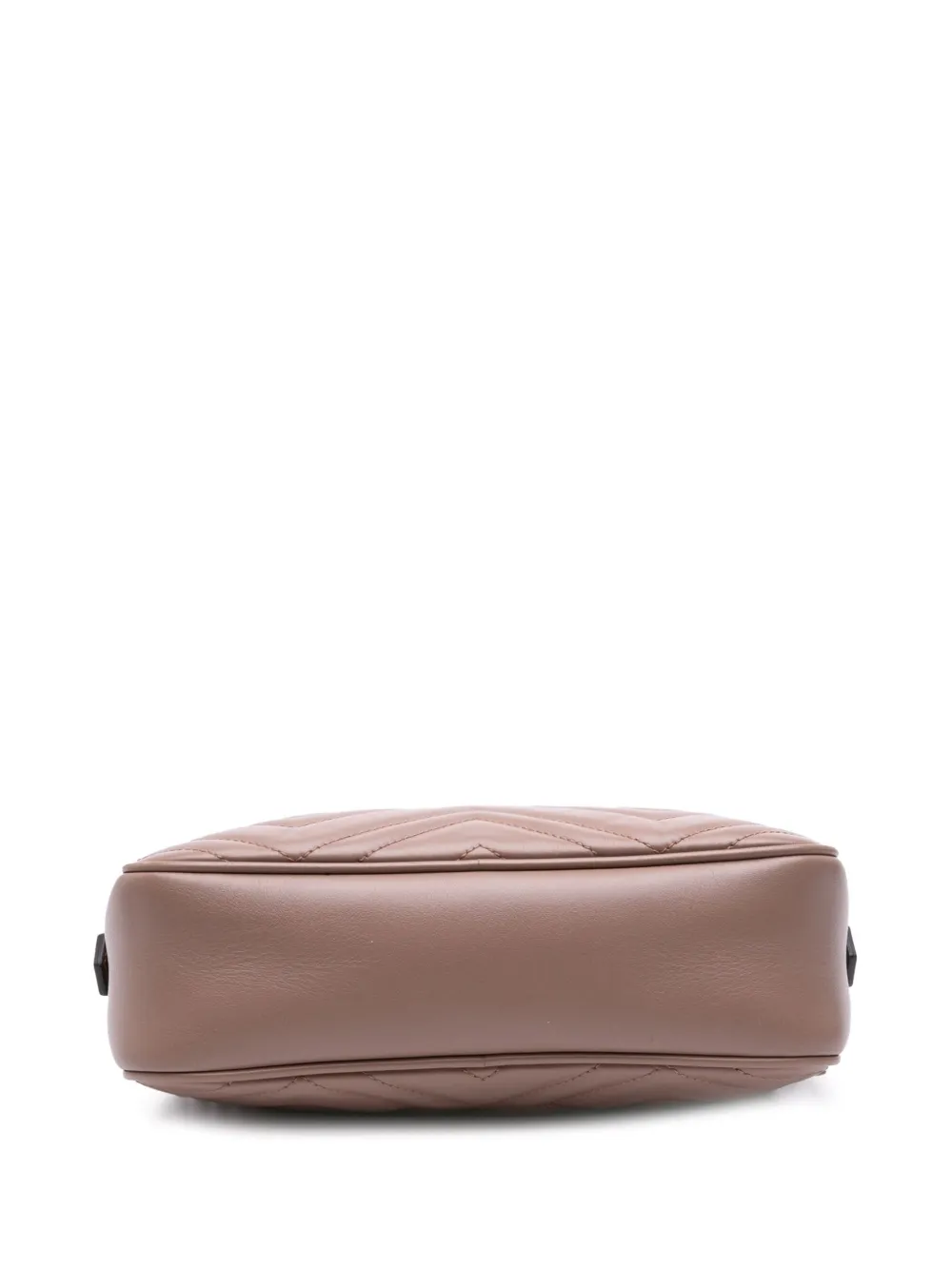 Pre-owned Gucci 2016-2025 Small Gg Marmont Matelasse Leather Crossbody Bag In Brown
