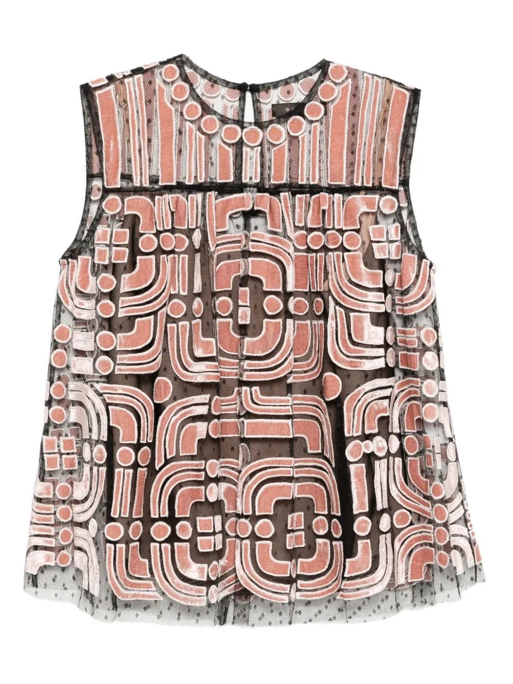 Biyan geometric-print vest | Pink | Image 1