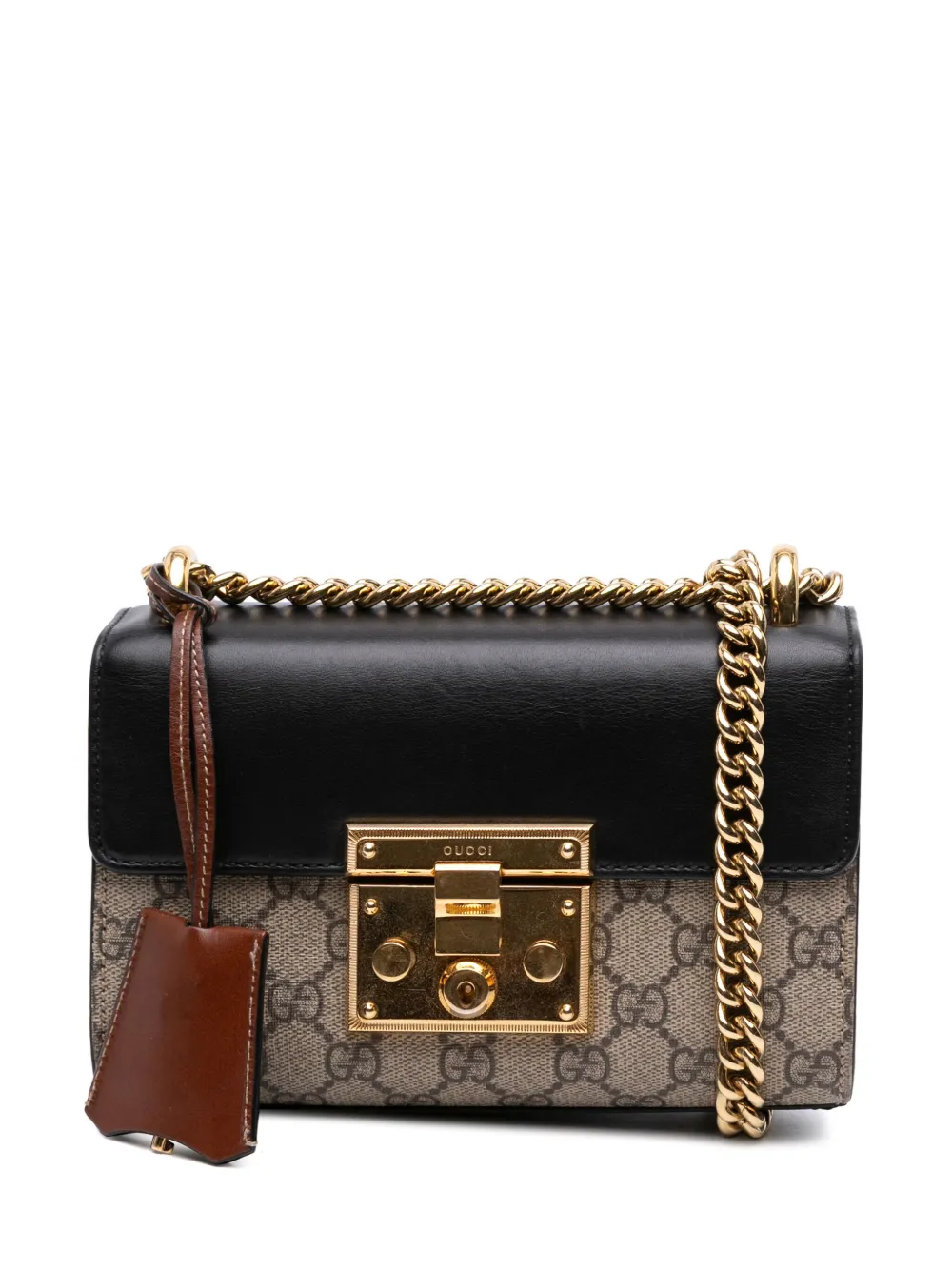 Gucci Pre-Owned 2016-2025 Small GG Supreme Padlock crossbody bag | Brown | Image 1