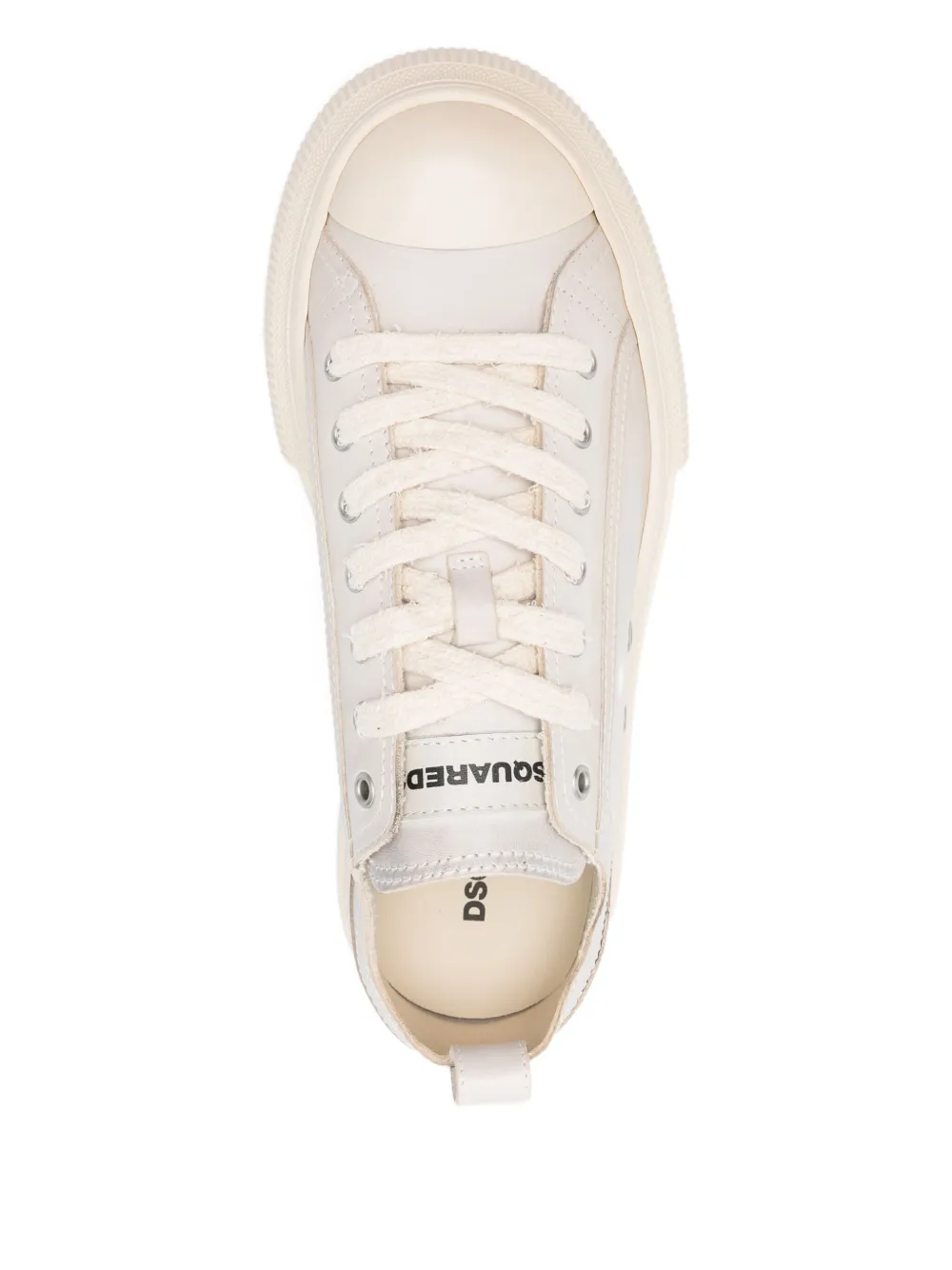 DSQUARED2 leather platform trainers White