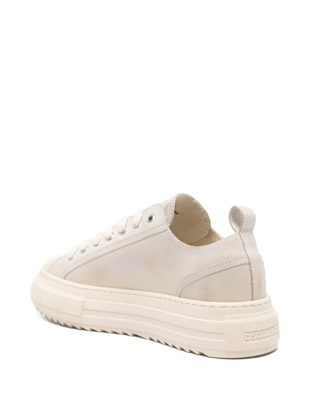 DSQUARED2 leather platform trainers White