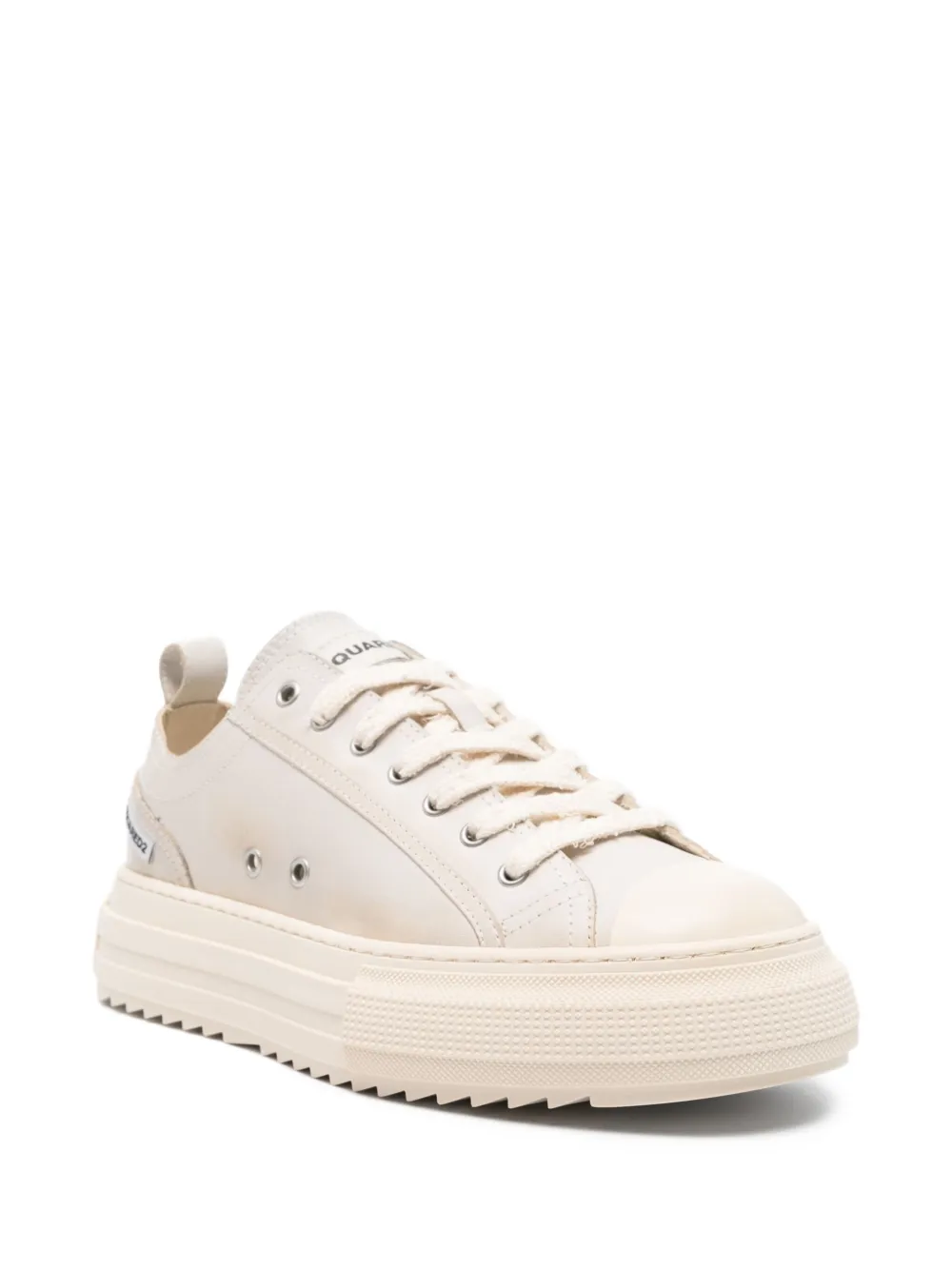 DSQUARED2 leather platform trainers White