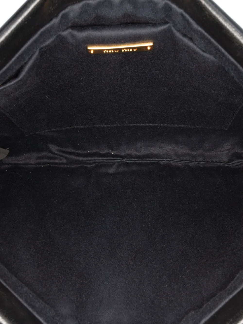 Pre-owned Miu Miu 2010-2025 Nappa Matelasse Frame Clutch Bag In Black