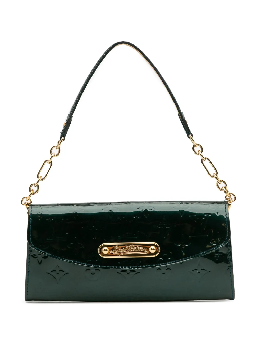 Louis Vuitton Pre-Owned 2009 モノグラム ヴェルニ サンセット ブルバード ショルダーバッグ - グリーン Louis Vuitton Pre-Owned 2009 モノグラム ヴェルニ サンセット ブルバード ショルダーバッグ - グリーン