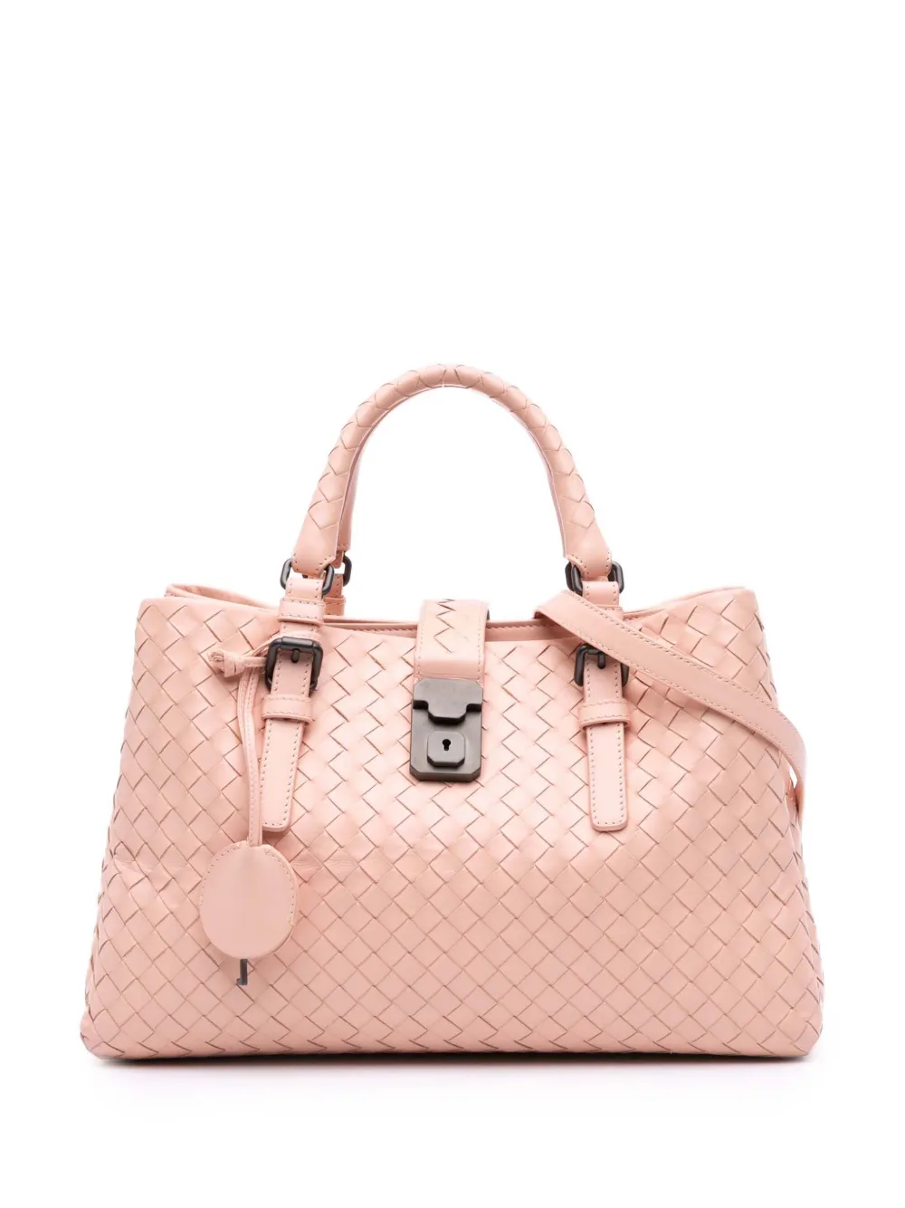 Bottega Veneta Pre-Owned 2012-2025 Small Nappa Intrecciato Roma satchel | Pink | Image 1