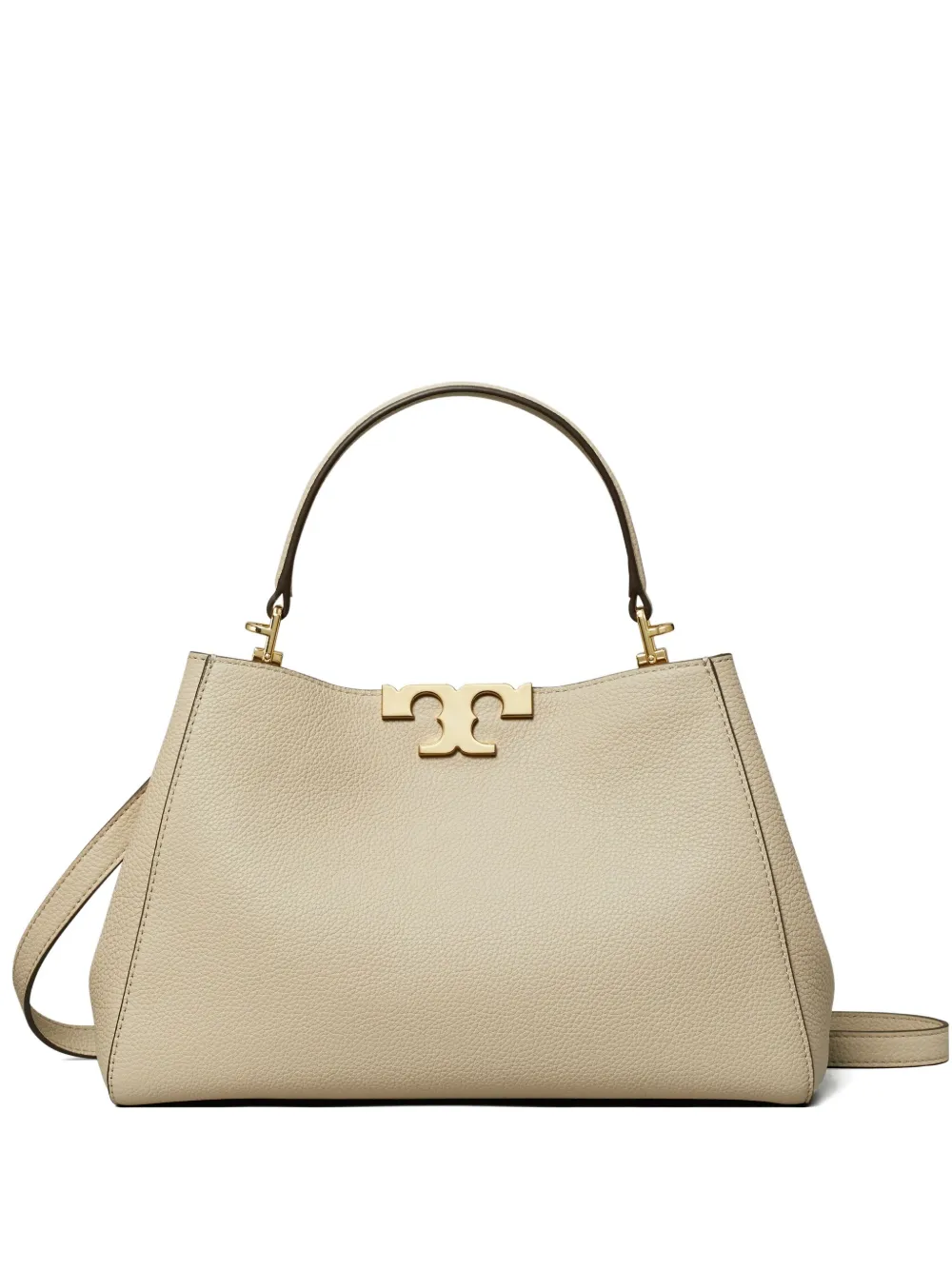 Tory Burch Double-t Logo Satchel In Neutral