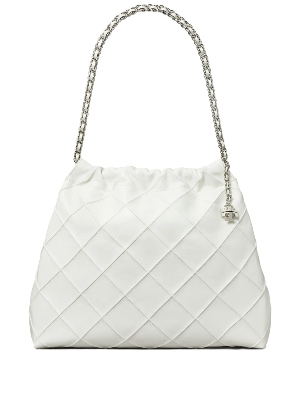 Tory Burch Fleming Tote Bag Im Distressed-look In White