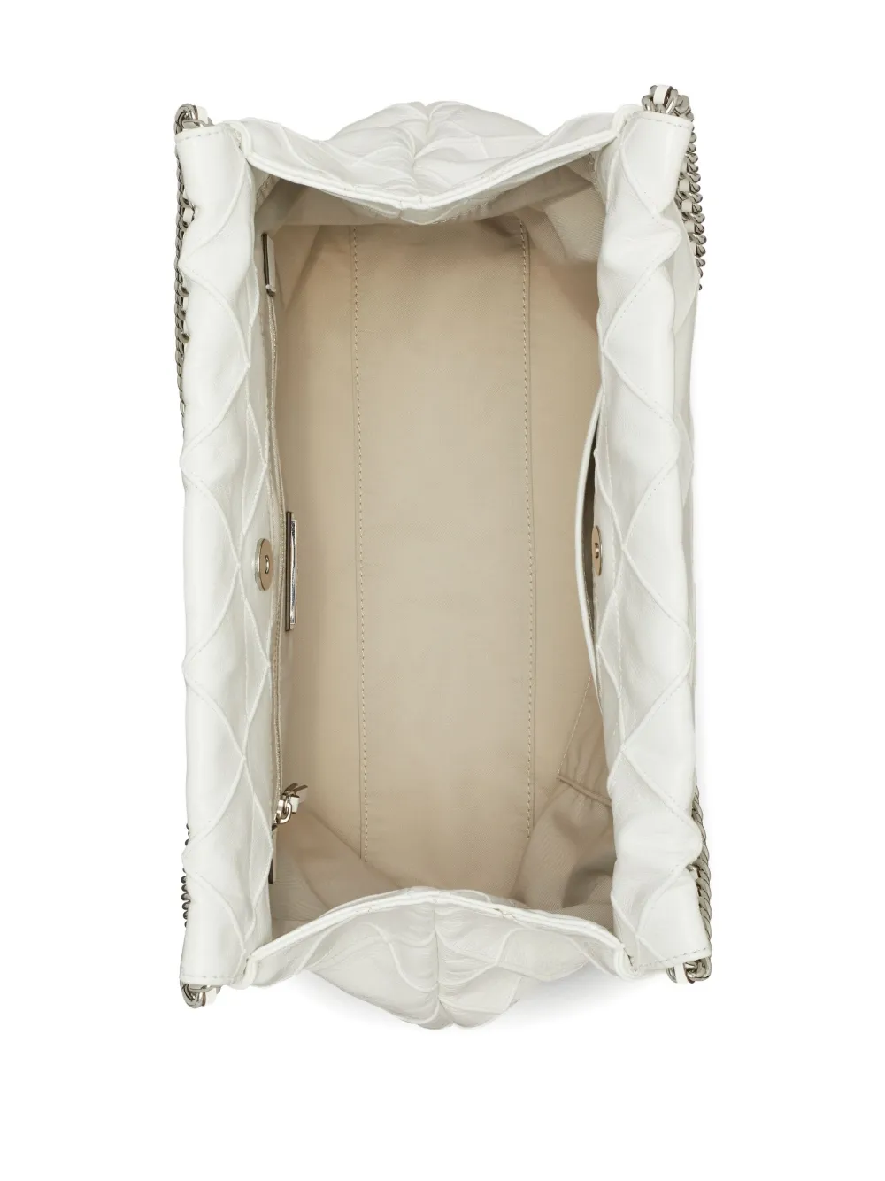 Tory Burch Fleming Tote Bag Im Distressed-look In White