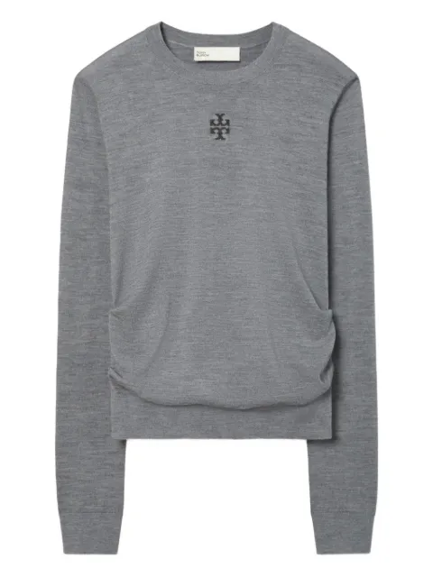 Tory Burch pull en laine à logo brodé