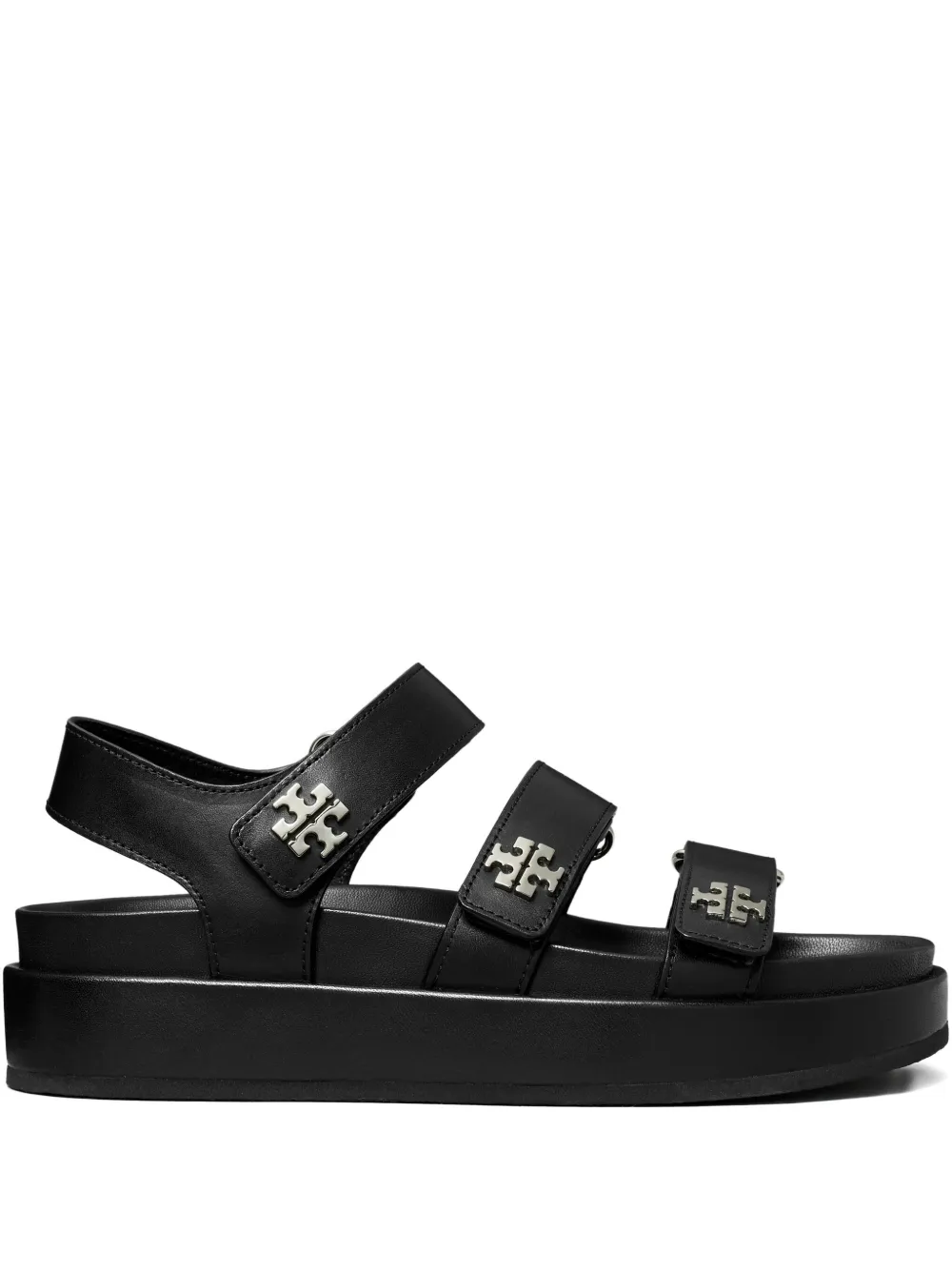 Tory Burch triple strap platform sandals Black