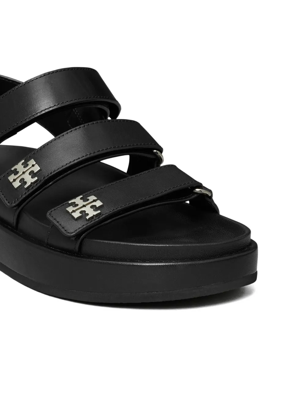 Tory Burch triple strap platform sandals Black