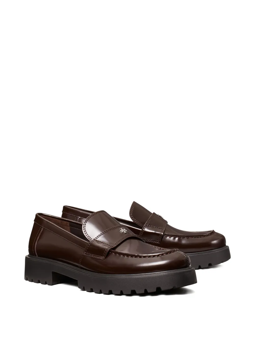 Tory Burch Penny Loafers In Brown