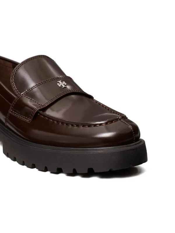TORY BURCH ブラウンレザー ローファー Tory Burch Classic Lug Loafers | Brown | FARFETCH