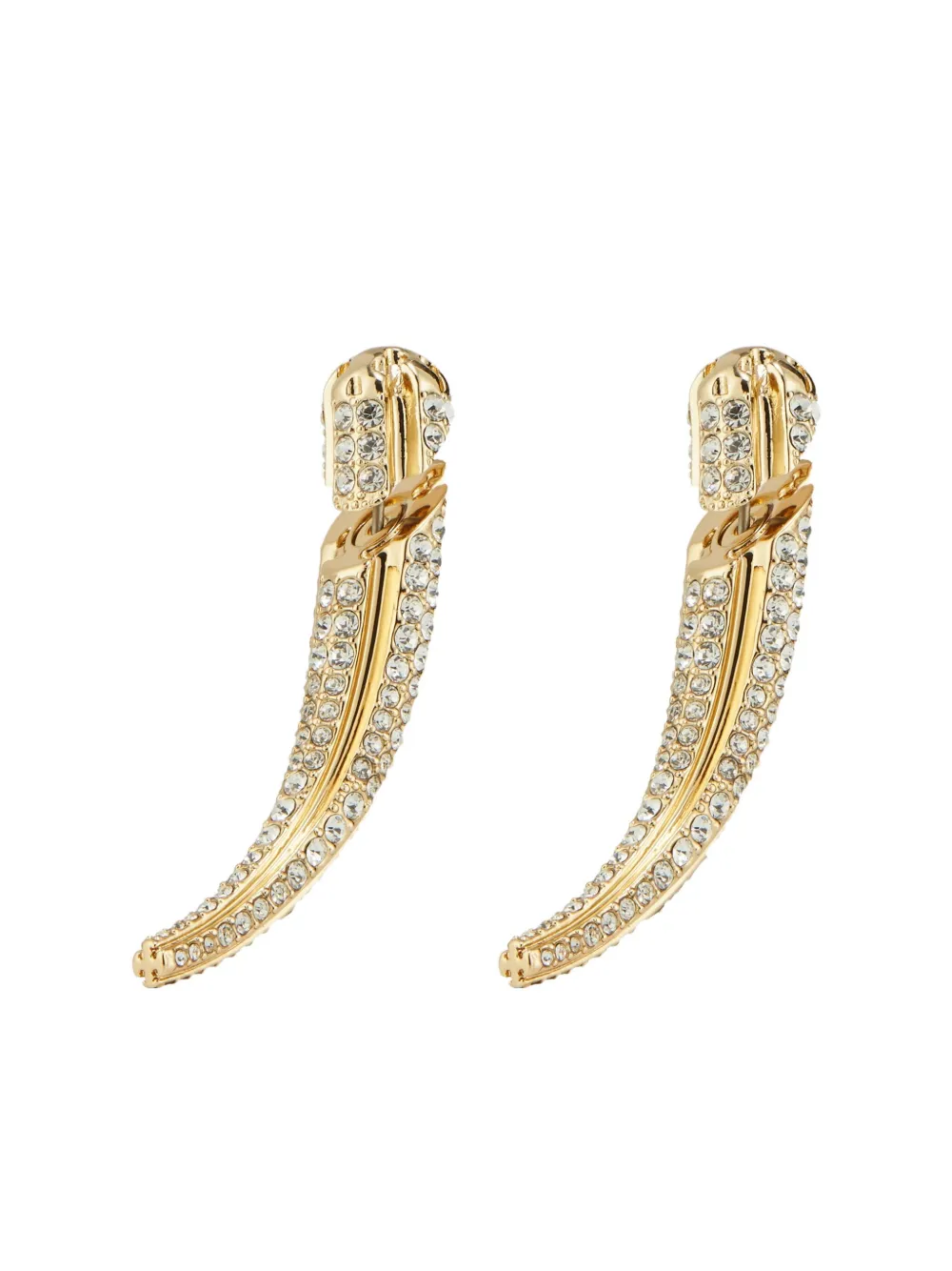 Tory Burch crystal-pavé spike earrings - Oro