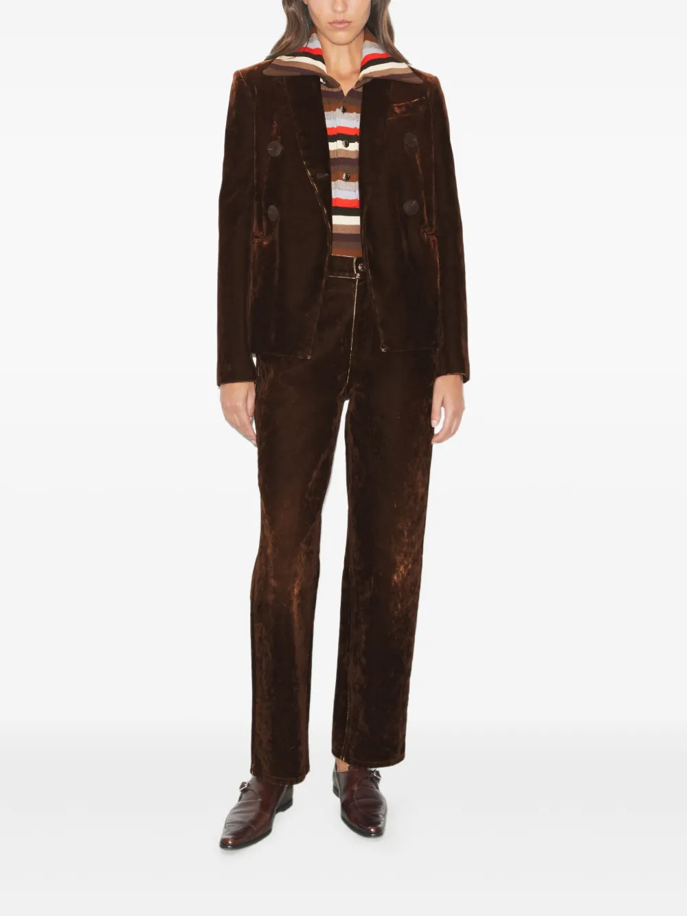 Tory Burch Fluwelen broek - Bruin