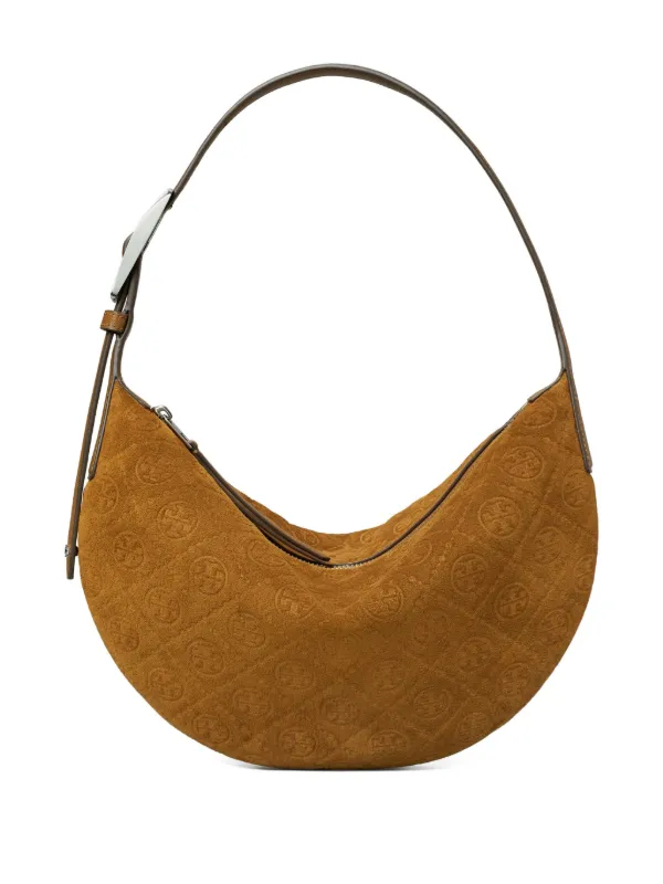 Tory Burch Small Balloon T-monogram Shoulder Bag in Brown