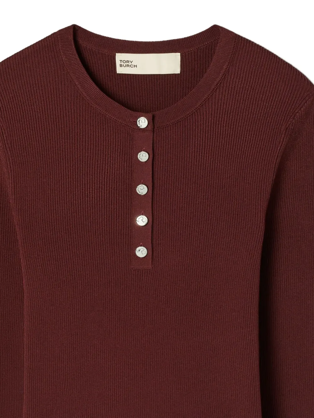 Tory Burch ribbed henley top | Knitted Tops | Image 2