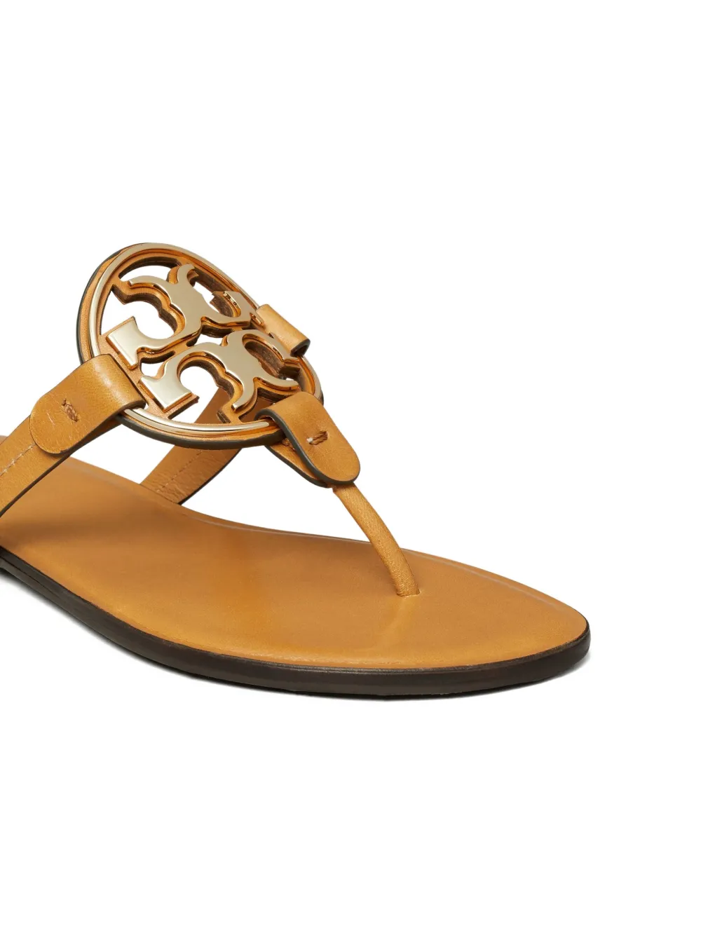 Tory Burch Miller leren sandalen Bruin