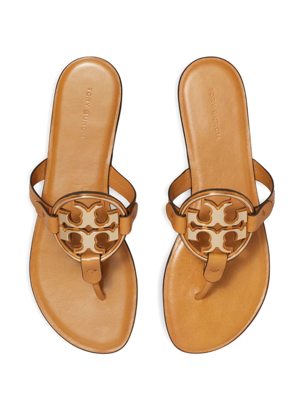 Tory Burch Miller leren sandalen Bruin