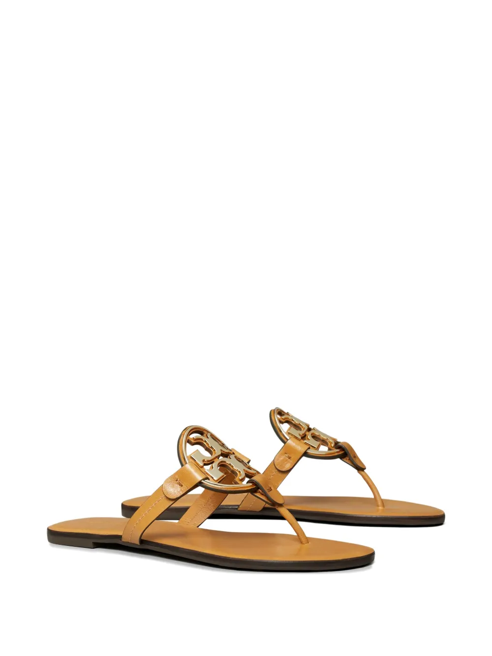 Tory Burch Miller leren sandalen Bruin