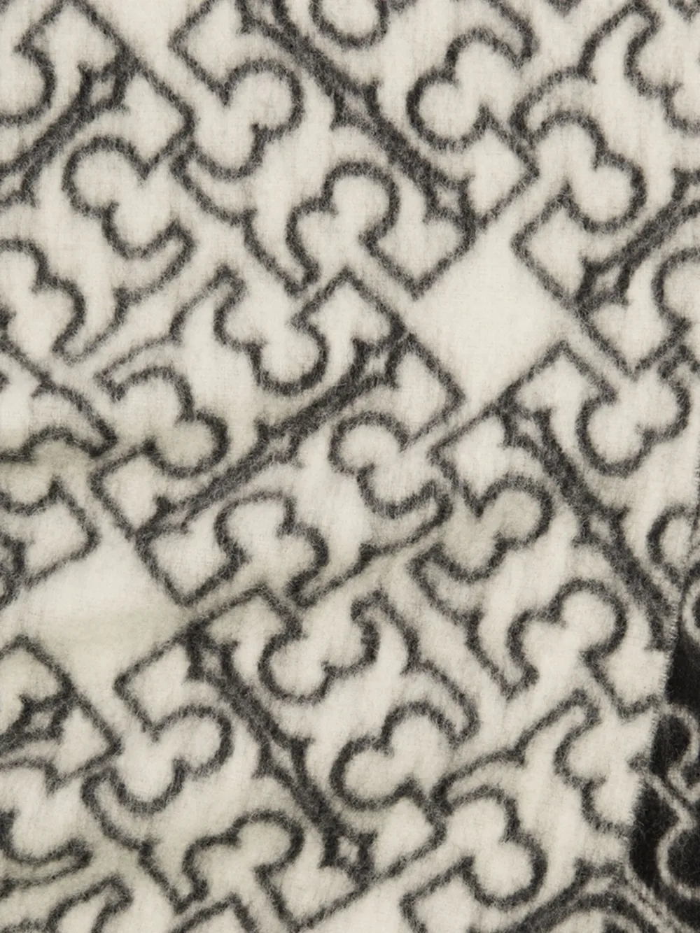 Tory Burch logo-pattern fringed scarf | Image 2