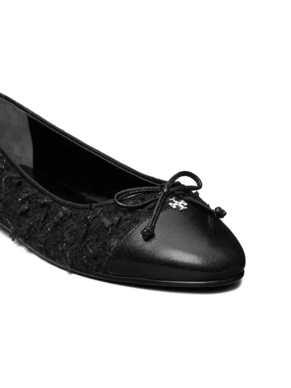 Tory Burch Tweed cap-toe Ballet Flats | Blue | FARFETCH