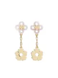 Tory Burch clover flower earrings - Gold