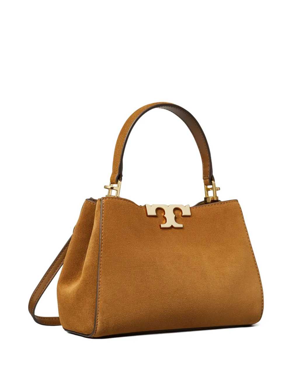 Tory Burch Mini Eleanor Suede Satchel Bag In Brown